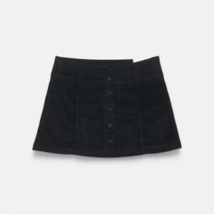 NWT! American Eagle High Rise A-Line Corduroy Charcoal Skirt Size 10 #239